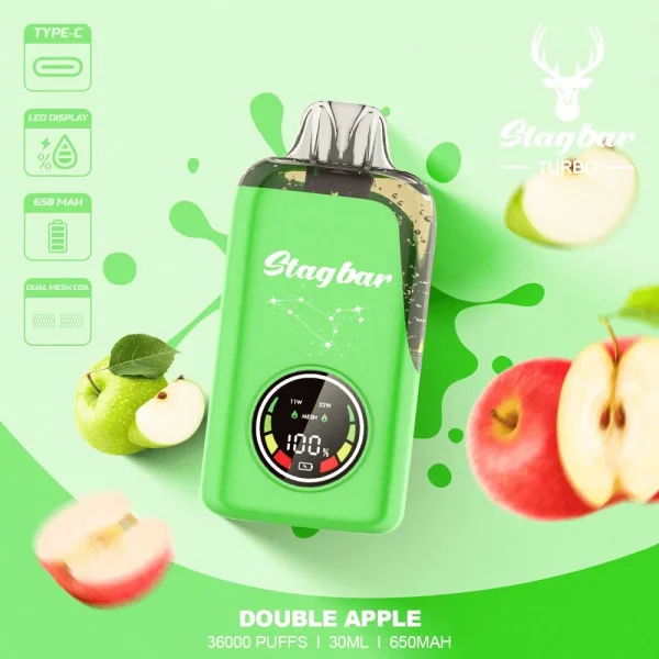 STAG BAR TURBO 36K Puffs Double Vape DOUBLE APPLE