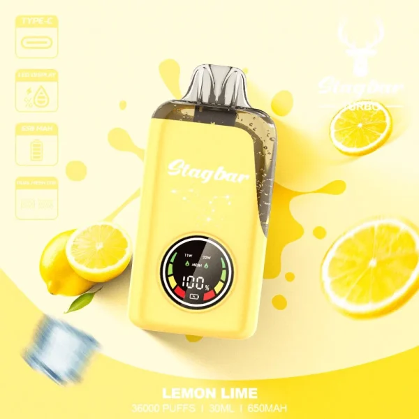 STAG BAR TURBO 36K Puffs Double Vape LEMON LIME