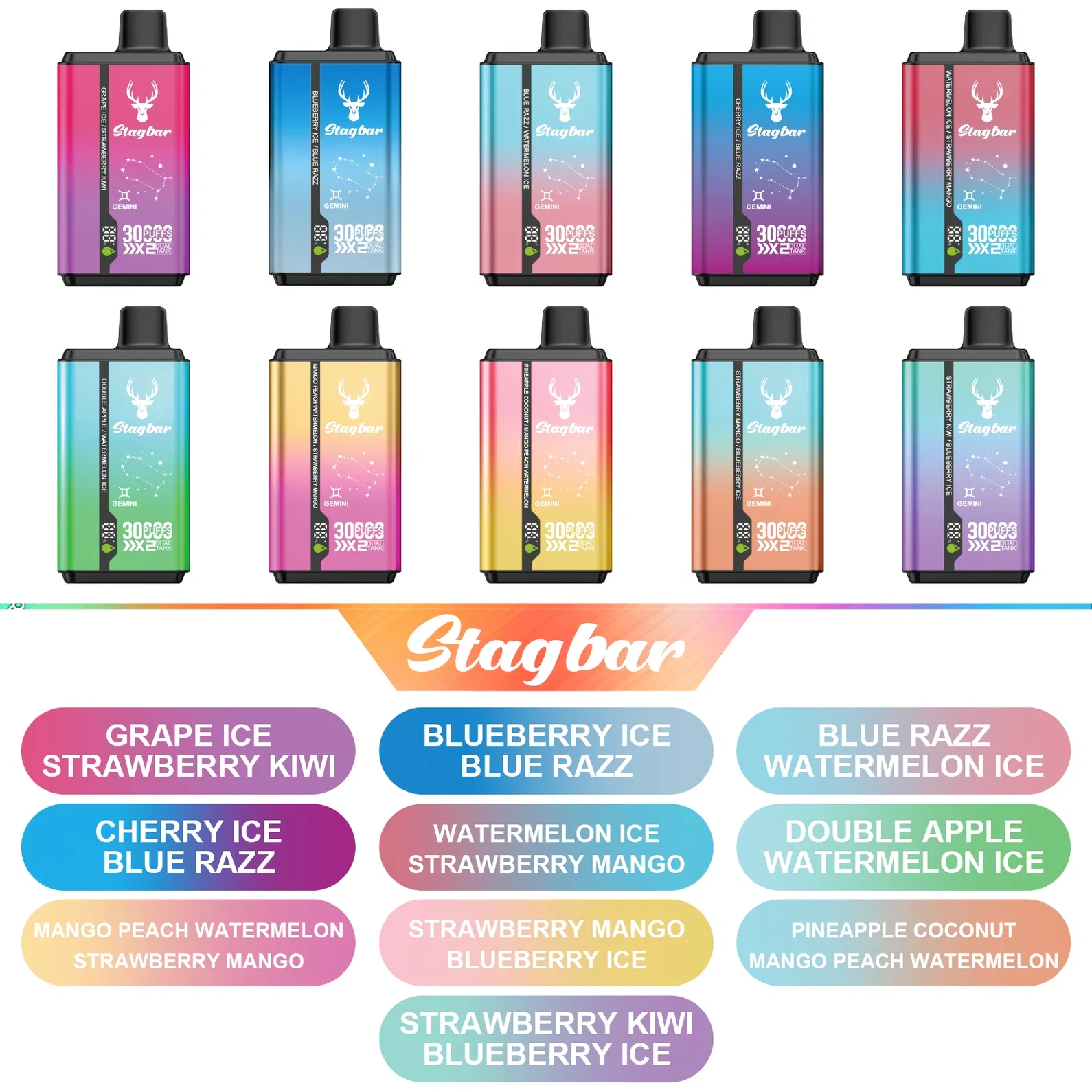 STAG BAR Gemini 30000 Puffs Double Vape