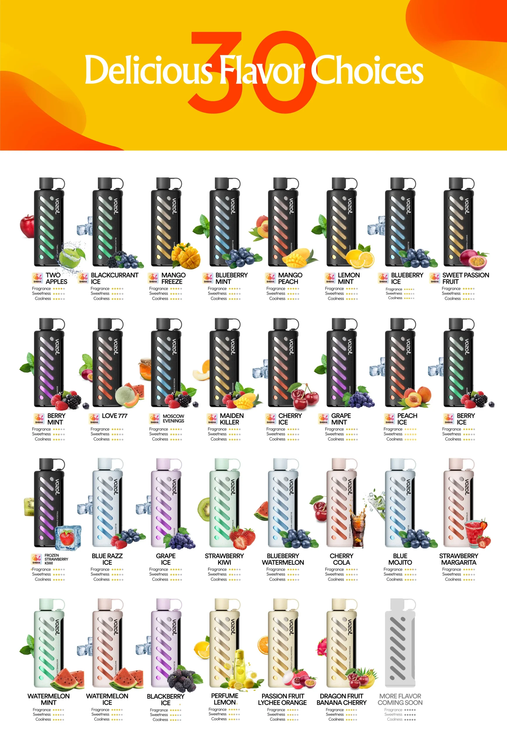 V0Z0L Gear Shisha 25000 Puffs Disposable Vape