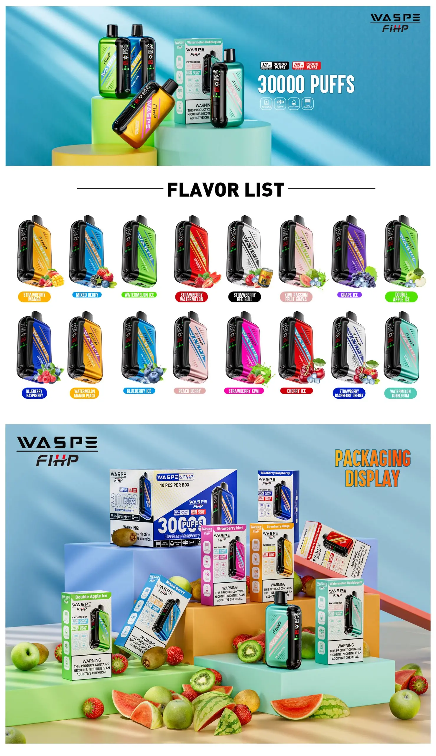 WASPE 30000 PUFFS Disposable Vape