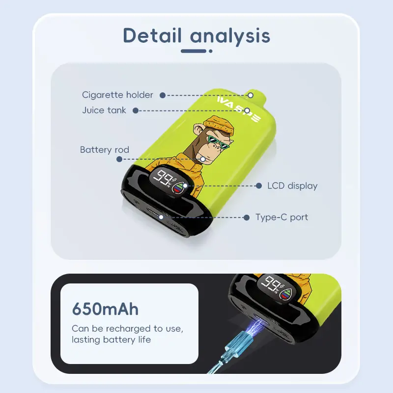 WASPE 12000 Puffs Digital Box Disposable Vape