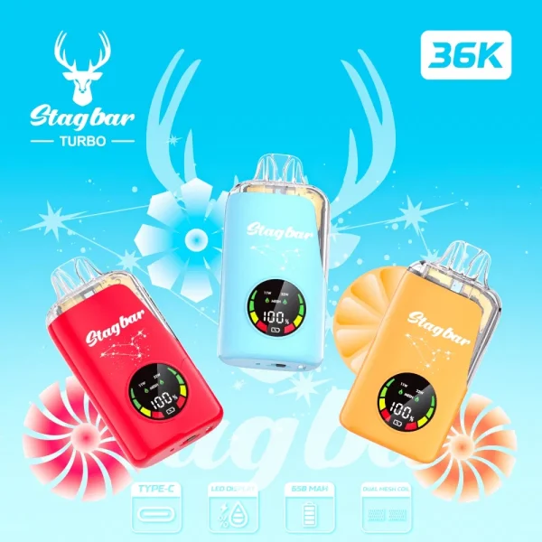 STAG BAR TURBO 36K Puffs Double Vape product display