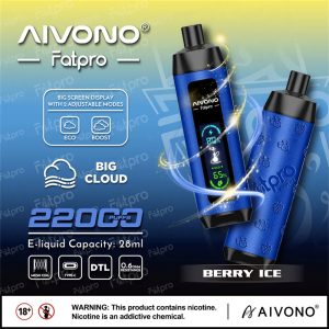 AIVONO Aim FATPRO 22000 Puffs Disposable Vape BERRY ICE