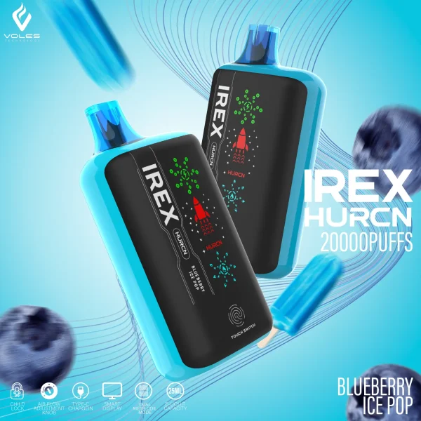 IREX Hurcn Box 20000 puffs Disposable Vape BLUEBERRY ICE POP