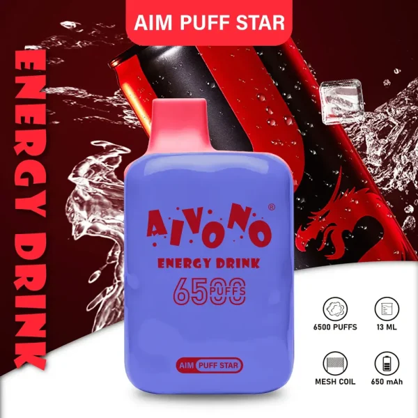 Aivono AIM Puffstar 6500 Puffs Disposable Vape ENERGY DRINK