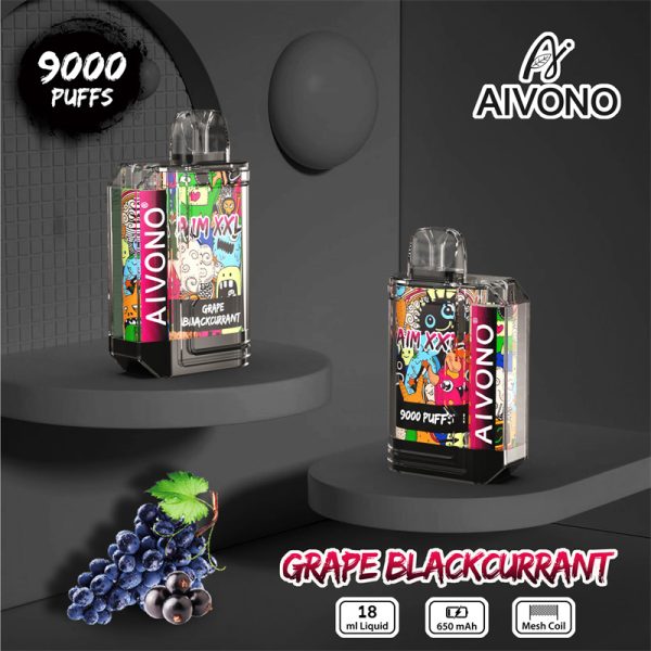 Aivono Aim XXL 9000 Puffs Disposable Vape GRAPE BLACKCURRANT