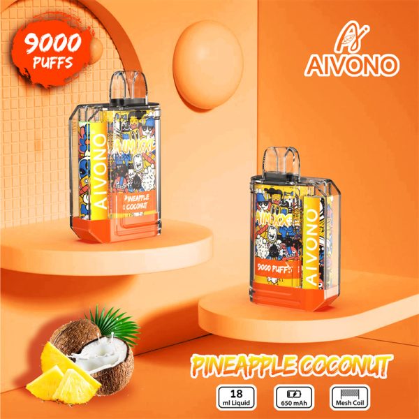 Aivono Aim XXL 9000 Puffs Disposable Vape HNEAPPLE COCONUT