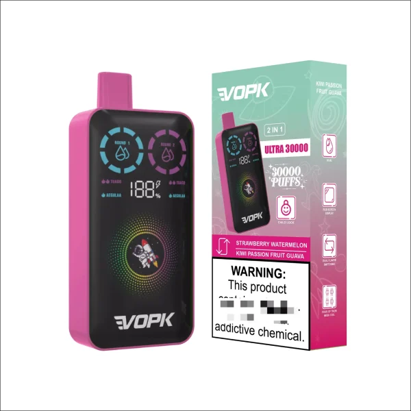 VOPK ULTRA 30000 Puffs Double Vape KIWI PASSION FRUIT GUAVA
