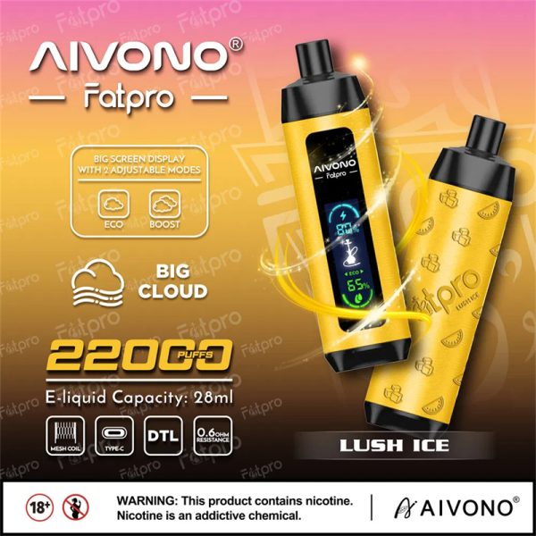 AIVONO Aim FATPRO 22000 Puffs Disposable Vape LUSH ICE