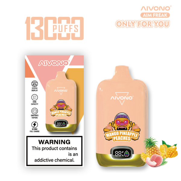 AIVONO Aim Freak 13000 Puffs Disposable Vape MANGO PINEAPPLE PEACHHES