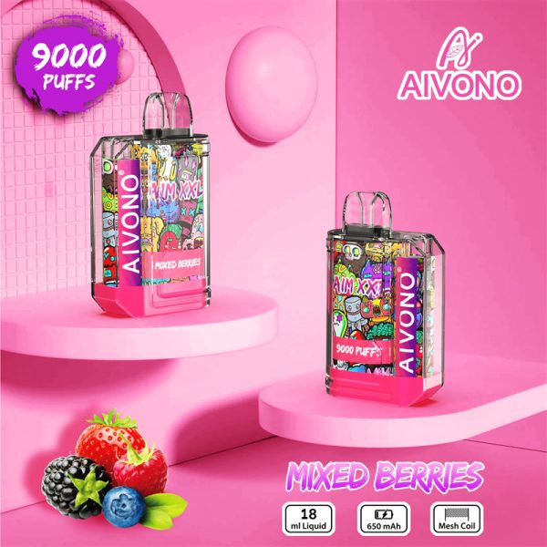 Aivono Aim XXL 9000 Puffs Disposable Vape MIKED BERRIES
