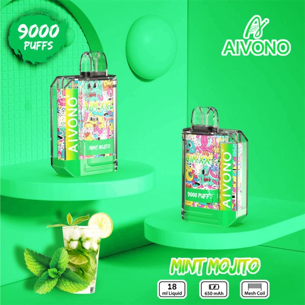 Aivono Aim XXL 9000 Puffs Disposable Vape MINTMOJITO