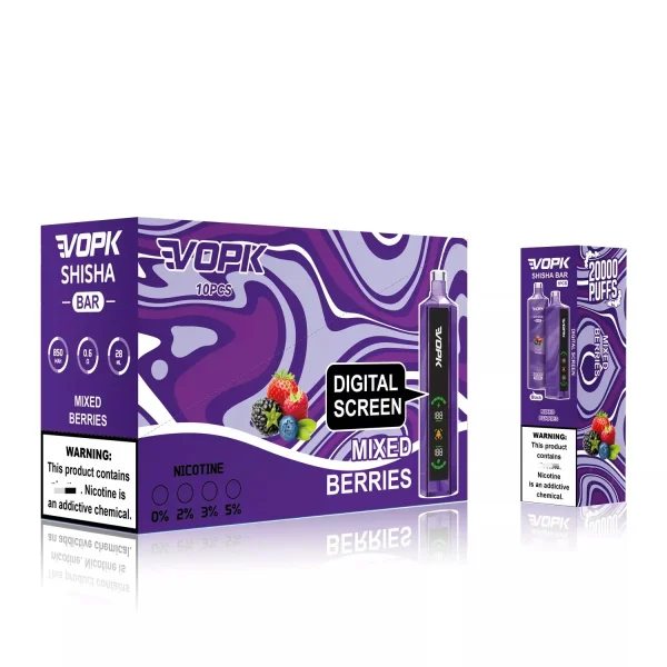 VOPK Shisha Bar 20000 Puffs Disposable Vape MIXED BERRIES