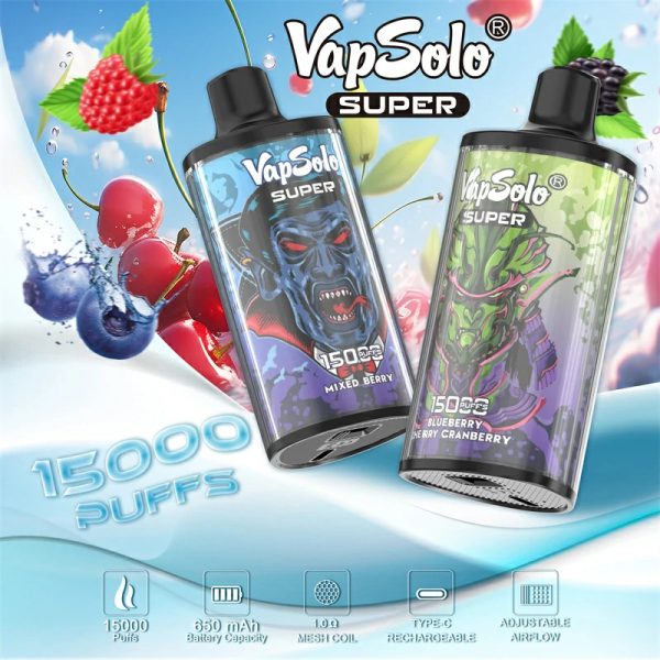 Vapsolo Super 15000 Puffs Disposable Vape MIXED BERRY