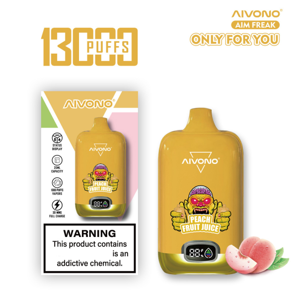 AIVONO Aim Freak 13000 Puffs Disposable Vape PEACH FRUIT IUICE