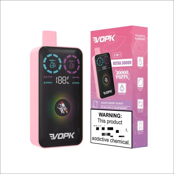 VOPK ULTRA 30000 Puffs Double Vape PEAR APPLE RASPBERRY