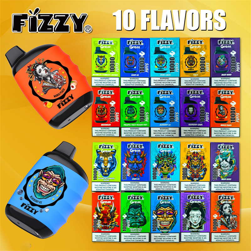 Fizzy GREAT 10000 Puffs Disposable Vape Product Display
