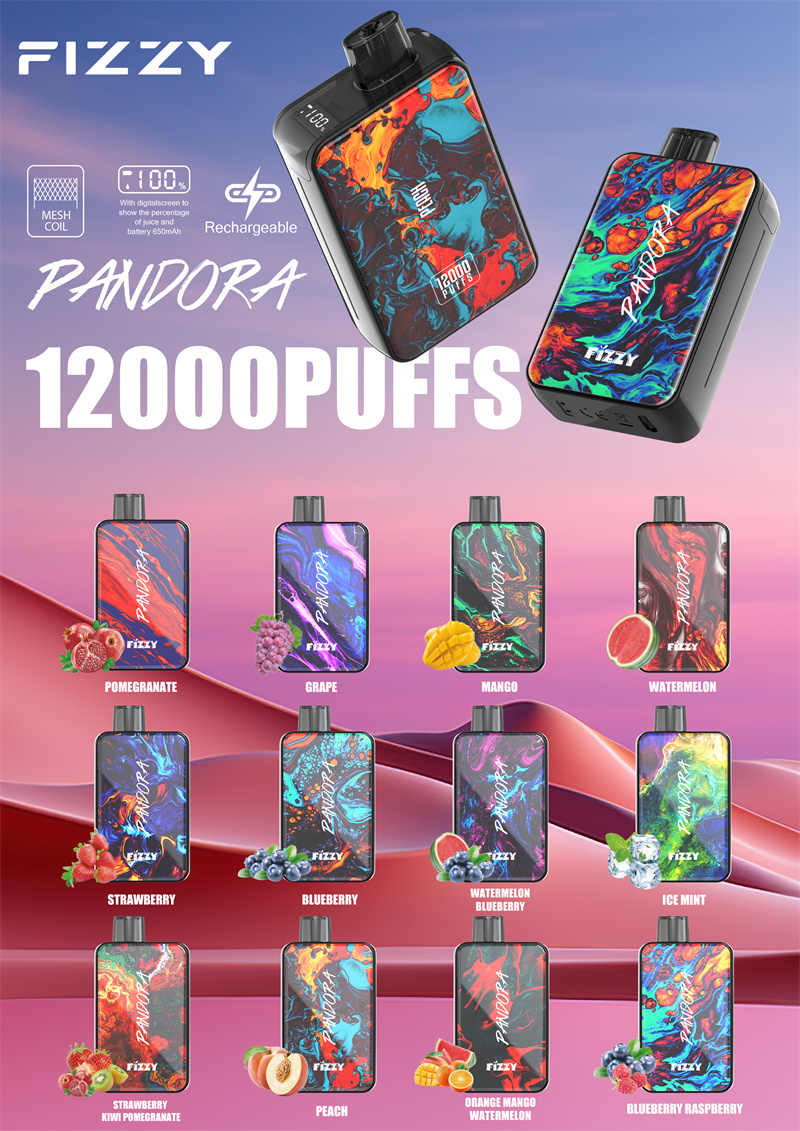 Fizzy Pandora 12000 Puffs Disposable-Vape Product Display