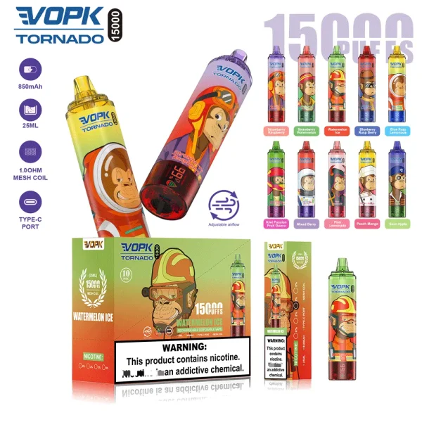 VOPK Tornado 15000 Puff Disposable Vape Product Features
