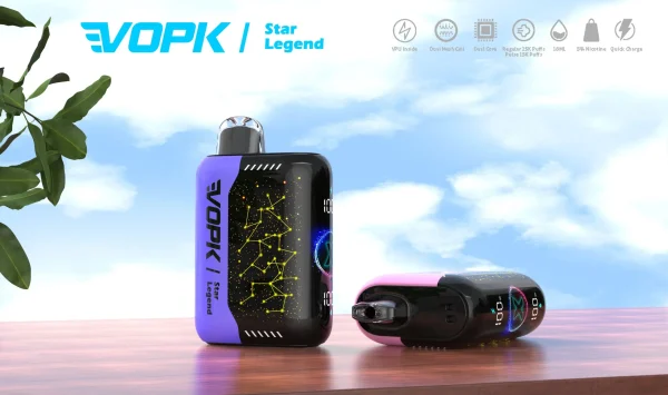 VOPK StarLenged 25000 PUFFS Disposable Vape Product Function Diagram