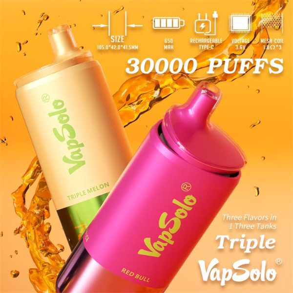 Vapsolo Triple 3in1 30000 Puffs Disposable Vape Product features