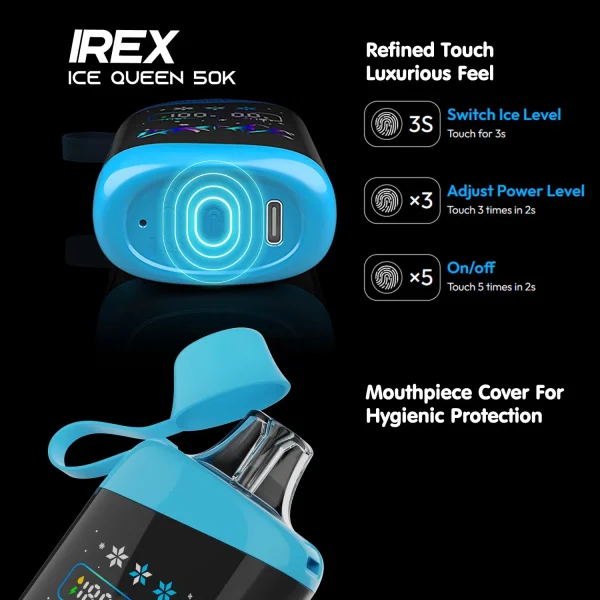 IREX Ice Queen 50000 Puffs Disposable Vape Product function display