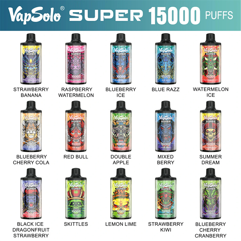 Vapsolo Super 15000 Puffs Disposable Vape Product taste display