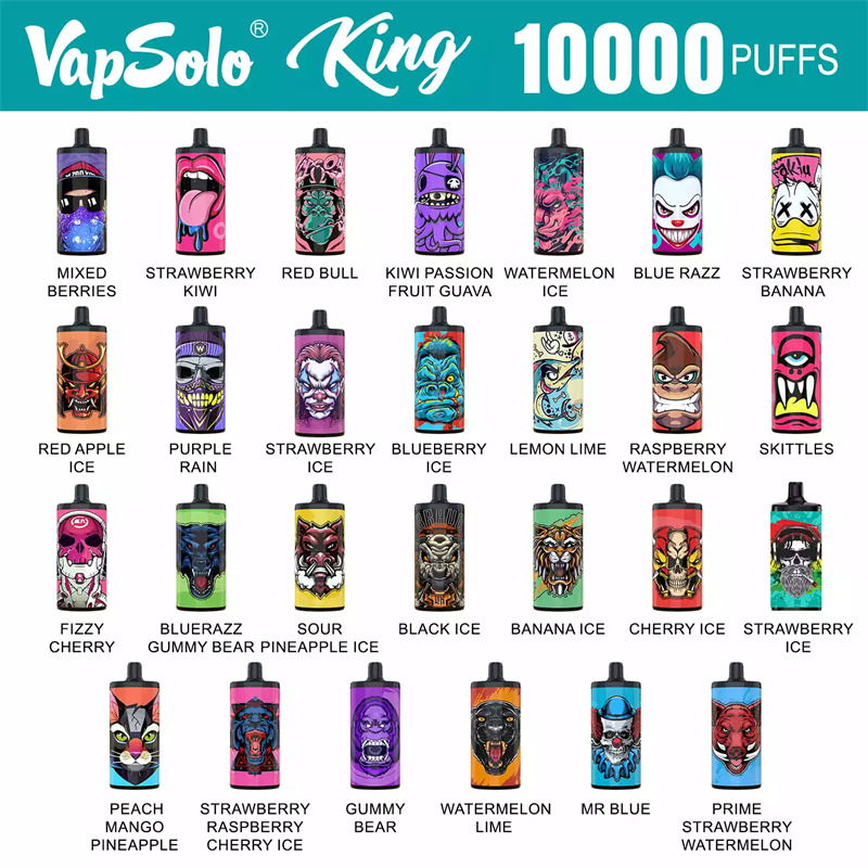 Vapsolo King 10000 Puffs Disposable Vape Product taste display