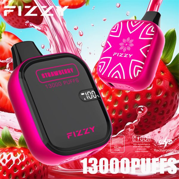 Fizzy Boom 13000 Puffs Disposable Vape STRAW BERRY