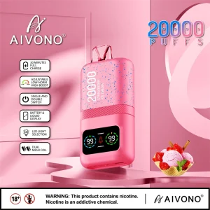 AIVONO 20000 Puffs Double Vape STRAWBERRY ICE CREAM