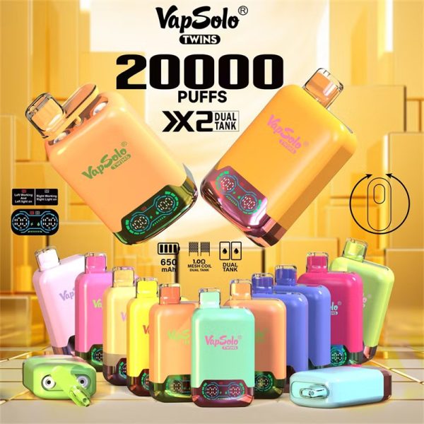 VapSolo Twins 20000 boccate a doppio gusto Vape usa e getta