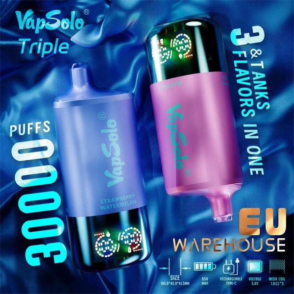 Vapsolo Triple 3in1 30000 Puffs Disposable Vape Vapsolo Vape (1)