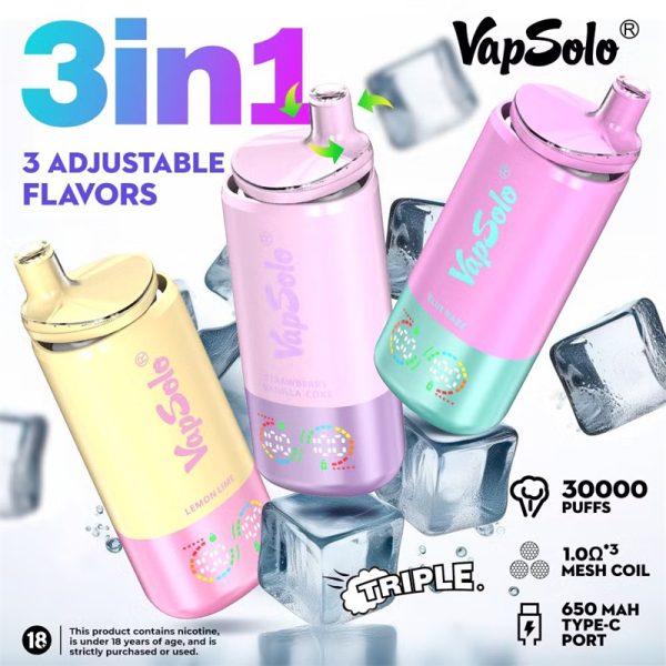 Vapsolo Triple 3in1 30000 Puffs Disposable Vape Vapsolo Vape (3)