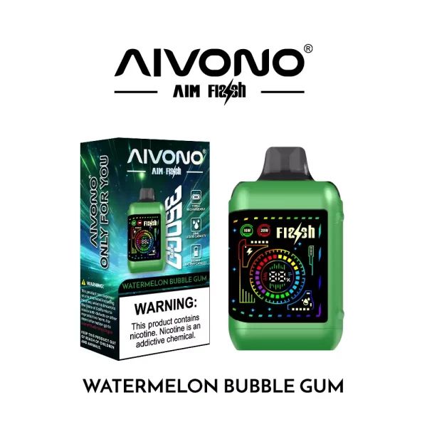 AIVONO AIM FLASH 35000 Puffs Disposable Vape WATERMELON BUBBLE GUM