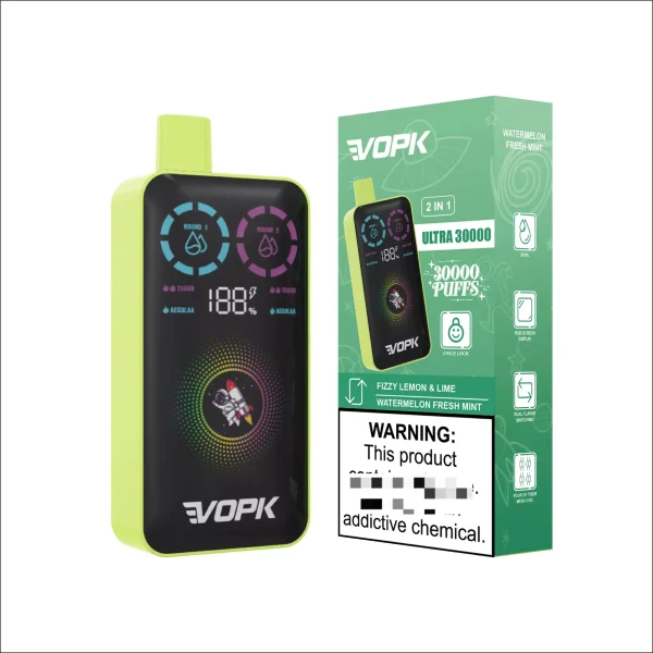 VOPK ULTRA 30000 Puffs Double Vape WATERMELON FRESH MINT