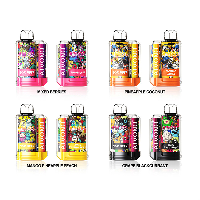Aivono Aim XXL 9000 Puffs Disposable Vape taste presentation