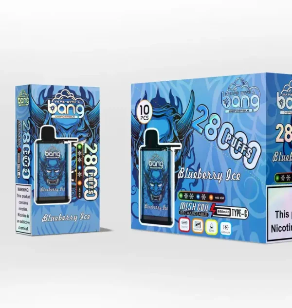 Bang 28000 Puffs Adjustable Ice Disposable Vape Strawberry Kiwi Fruit