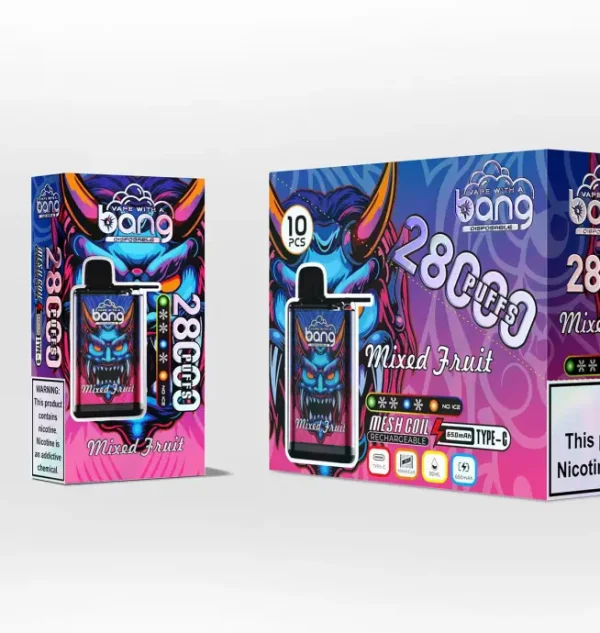 Bang 28000 Puffs Adjustable Ice Disposable Vape Strawberry Kiwi Fruit