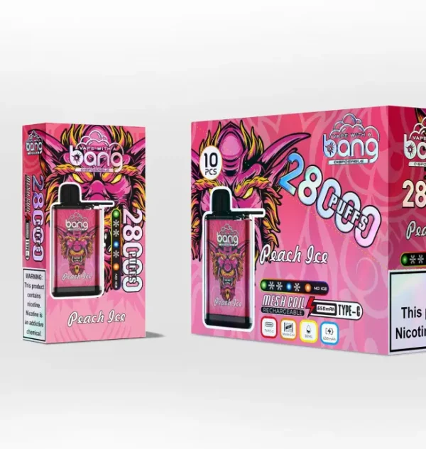 Bang 28000 Puffs Adjustable Ice Disposable Vape Strawberry Kiwi Fruit