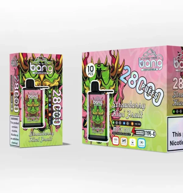 Bang 28000 Puffs Adjustable Ice Disposable Vape Strawberry Kiwi Fruit