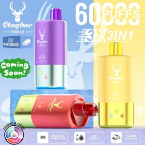 STAG BAR Triple 60K Puffs 3-in-1 Flavors Disposable Vape Products