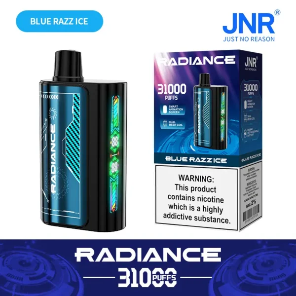 JNR Radiance 31000 Puffs Disposable Vape BLUE RAZZ ICE