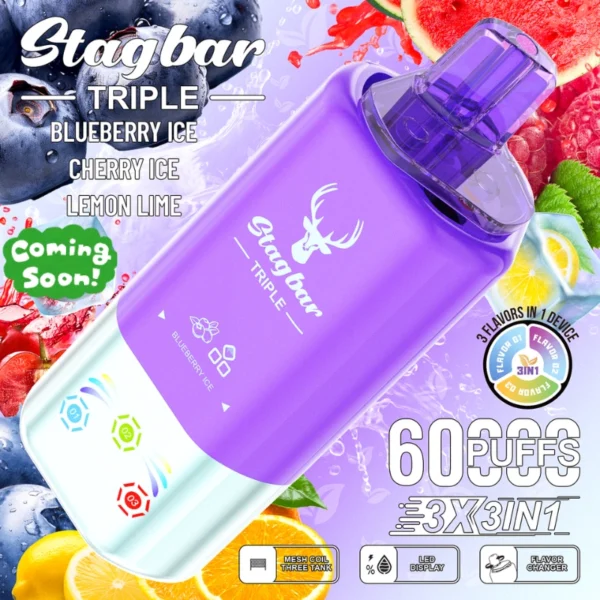 STAG BAR Triple 60K Puffs 3-in-1 Flavors Disposable Vape (EU Warehouse) - immagine 4