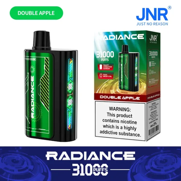 JNR Radiance 31000 Puffs Disposable DOUBLE APPLEVape