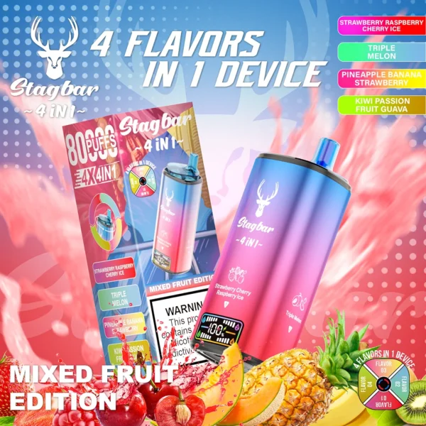 Stag Bar 80000 Puffs 4in 1 Disposable Vape EDITION MIXED FRU
