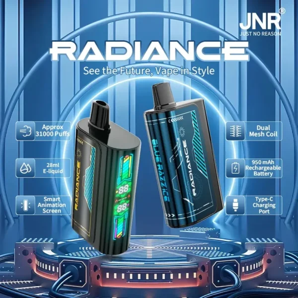 JNR Radiance 31000 Puffs Disposable Vape Product Features