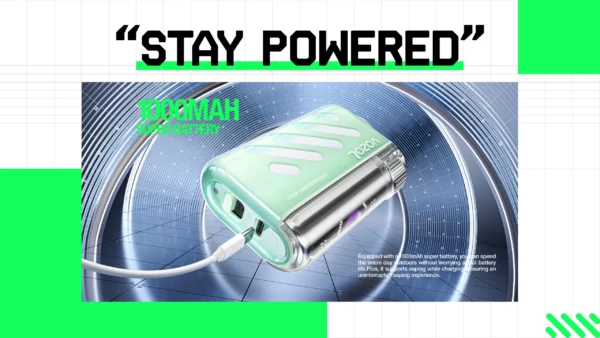 Vozol Vista 40k Puffs Disposable Vape Product charging display