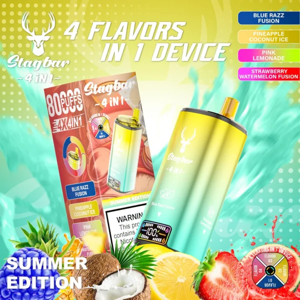 Stag Bar 80000 Puffs 4in 1 Disposable Vape SUMMER EDITION