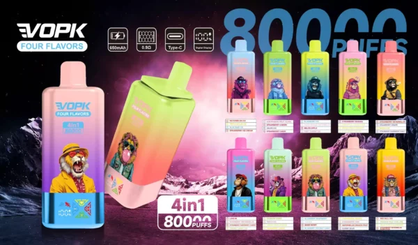 VOPK 80K Puffs 4-in-1 Disposable Vape